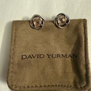 David Yurman Morganite Infinity Sterling Silver studs